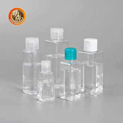 Botella del desinfectante de la mano del tamaño del viaje del PLA de la polimerización en cadena del OEM Mini Plastic Sanitizer Bottle con el tenedor del silicón