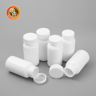 Envases blancos redondos de la píldora de la prescripción de la botella 100ml 150ml 200ml de la cápsula del HDPE