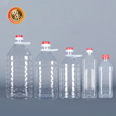 El condimento plástico del animal doméstico claro del OEM embotella el plástico del envase del aceite de cocina de 250ml 500ml 1l