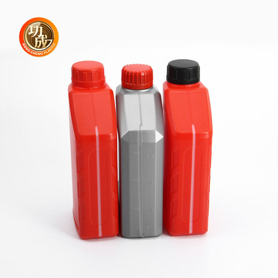 Botella azul roja del combustible de la gasolina de la botella vacía del aceite de motor del HDPE