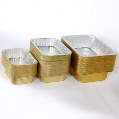 La BARBACOA de Tin Foil Round modifica las cajas para requisitos particulares de embalaje Bento Box With Lid de aluminio para llevar
