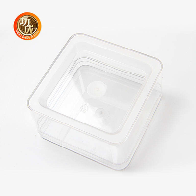 Los envases de comida plásticos del cuadrado transparente ACARICIAN el ODM de la caja plástica