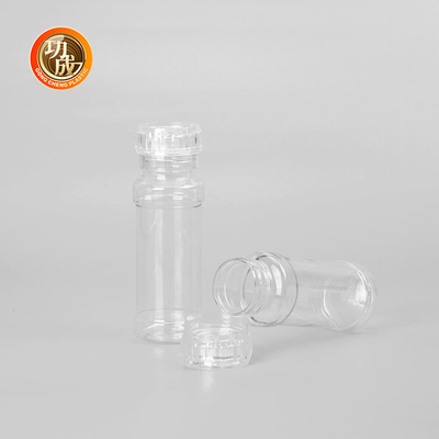 Condimento plástico transparente de encargo Shaker Jars 250ml 500ml de las botellas de la especia