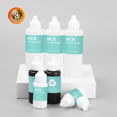 Cosméticos Pcr Dispensación de plástico Botellas de exprimir con torsión de la parte superior botellas de aceite para el cabello aplicador de boquilla