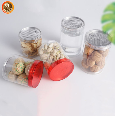 Embalaje de plástico para alimentos Jarrón de galletas de PET 1200 ml Ligero