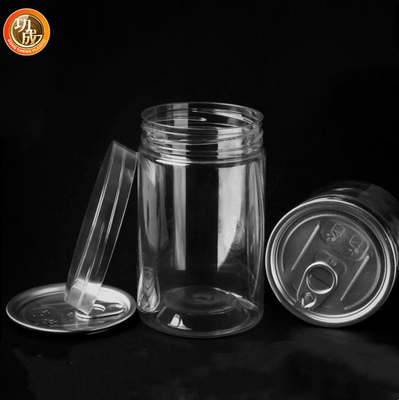Calibre 85 300 ml Jarrón de galletas de dulces claro Jarrón de embalaje de plástico pequeño de calidad alimentaria