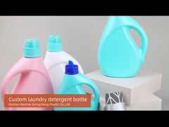 Botellas plásticas detergentes líquidas del lavadero del HDPE con el galón de medición 3000ml del casquillo 1