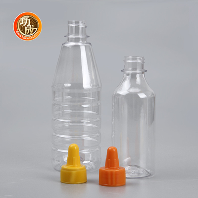 Botella de Flip Top Plastic Squeeze Sauce para el jarabe 250ml 500ml