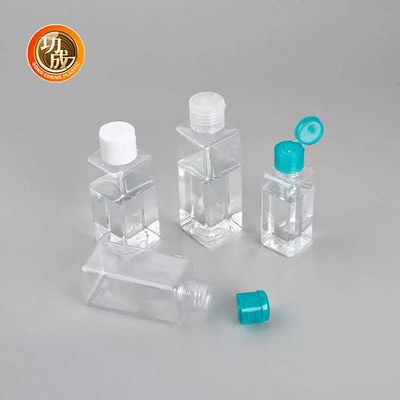 Botella del desinfectante de la mano del tamaño del viaje del PLA de la polimerización en cadena del OEM Mini Plastic Sanitizer Bottle con el tenedor del silicón