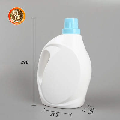 Botella detergente que se lava plástica vacía del PE con el tapón de tuerca reutilizable
