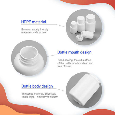 Botellas de píldora plásticas de la medicina del HDPE para el suplemento de la vitamina