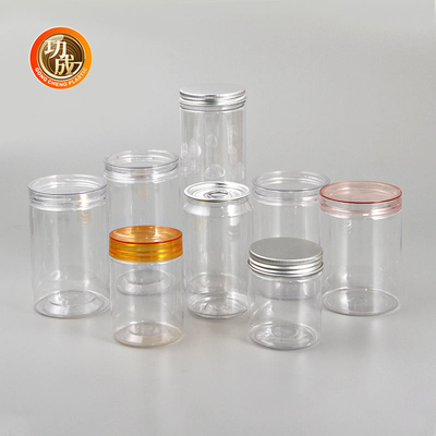 Tarros plásticos transparentes del caramelo del tarro de galletas 450ml 500ml del caramelo del ANIMAL DOMÉSTICO con las tapas