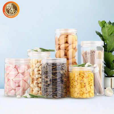categoría alimenticia clara vacía del tarro de galletas del caramelo del animal doméstico de 100ml 200ml 300ml