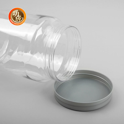 Tarro de galletas del animal doméstico de la botella 500ml 2000ml del atasco del plástico transparente de la categoría alimenticia