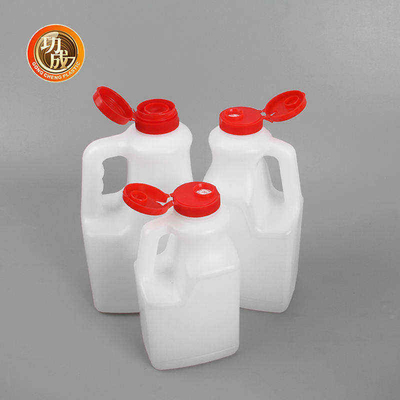 Botella plástica de la salsa de soja de la comida de encargo del HDPE con la manija