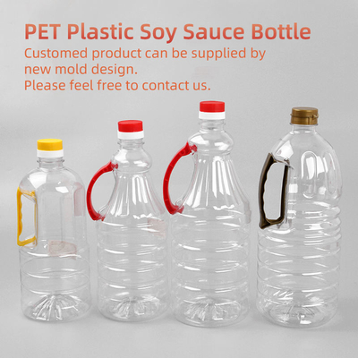 botella plástica del aceite de mesa del ANIMAL DOMÉSTICO de 1280ml 1600ml 1800ml para el vinagre con la tapa