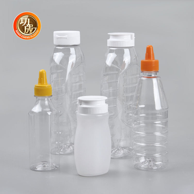 botella plástica del apretón de la salsa de 230ml 250ml 500ml 1000ml para la salsa de tomate de la salsa de barbacoa del tomate del aceite