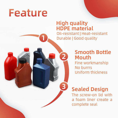 Envases vacíos del aceite de motor del aceite del HDPE superficial liso del bote 500Ml
