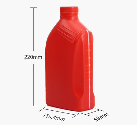 Botella plástica de encargo del lubricante de la gasolina de la botella PE del aceite de motor de la etiqueta