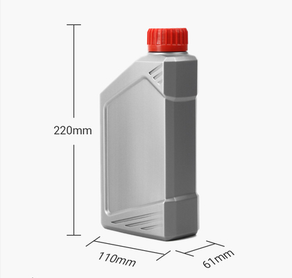 Botella azul roja del combustible de la gasolina de la botella vacía del aceite de motor del HDPE