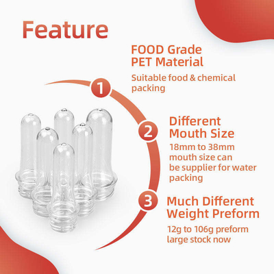 categoría alimenticia del molde del objeto semitrabajado del ANIMAL DOMÉSTICO de la botella de agua de 28m m 30m m 62m m