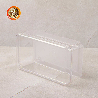 El almacenamiento plástico cuadrado del ANIMAL DOMÉSTICO transparente sacude el envase de comida plástico 660Ml con las tapas