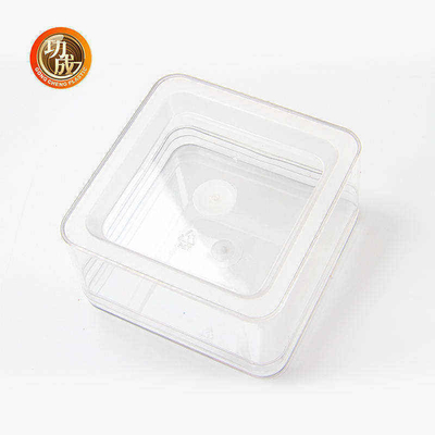 600ml 810ml modifican la caja rectangular transparente del alimento para animales para requisitos particulares de las cajas de embalaje