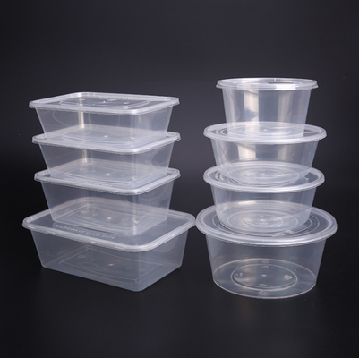 Bandeja disponible redonda del acondicionamiento de los alimentos de los envases 450ml 500ml del acondicionamiento de los alimentos del cuadrado