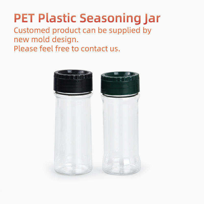 La especia vacía del plástico transparente embotella la sal Shaker Seasoning Jars Bulk del ANIMAL DOMÉSTICO de 100Ml 250Ml