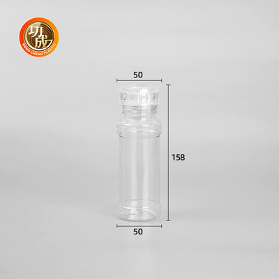 Condimento plástico transparente de encargo Shaker Jars 250ml 500ml de las botellas de la especia