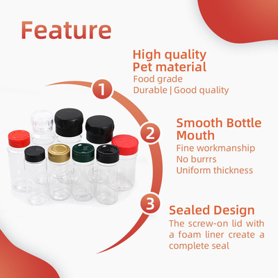 Tarros de la especia del ANIMAL DOMÉSTICO de Shaker Plastic Spice Bottles 350ml 500ml de la categoría alimenticia