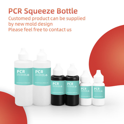 Botellas de compresión de plástico reciclado de 30 ml 50 ml 120 ml Pcr con boquilla