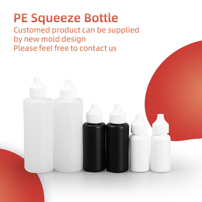 Estampado en caliente de botella de goteo de líquido para medicamentos de plástico Hdpe personalizado