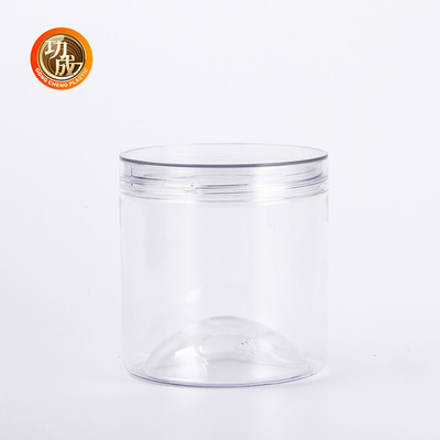 CQM Jarrón de plástico de dulces para galletas vacío, de boca ancha, transparente, almacenamiento de alimentos Jarrones de plástico para mascotas
