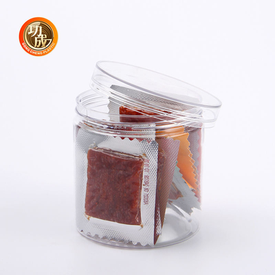 CQM Jarrón de plástico de dulces para galletas vacío, de boca ancha, transparente, almacenamiento de alimentos Jarrones de plástico para mascotas