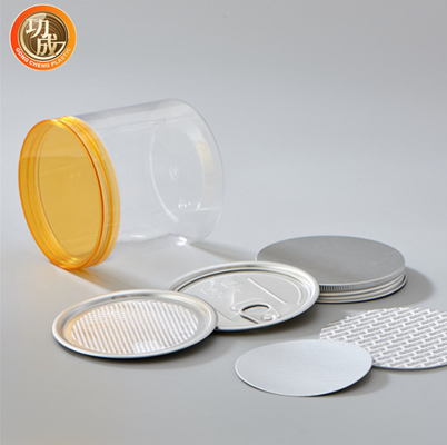 Jarrón de galletas de calibre PET 100 de dulces boca ancha, cristal de galletas de cocina