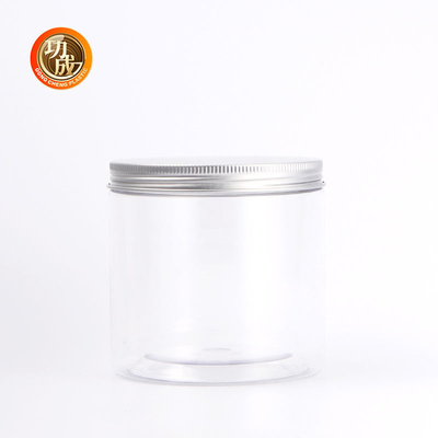 Jarrón de plástico transparente con tapa de 850 ml
