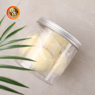 Jarrón de plástico transparente con tapa de 850 ml