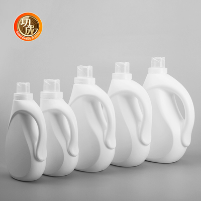 Botellas de plástico de detergente semitransparente con tapa de tornillo