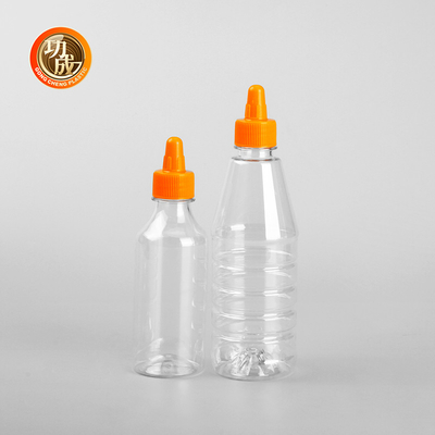Condimento Botella de salsa de plástico para el tratamiento de la superficie de estampado en caliente