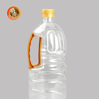 Botellas de salsa de plástico transparente de grado alimenticio Envasado en cilindro 1000ml-1800ml Capacidad