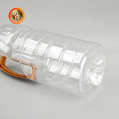 Botellas de salsa de plástico transparente de grado alimenticio Envasado en cilindro 1000ml-1800ml Capacidad